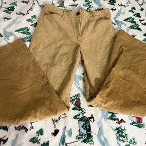 LOFT Beige Corduroy Trousers camel sz petite 10 new fits beautiful NWOT